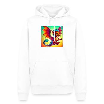 dragon - Sweat à capuche Premium bio Homme - blanc - Devant - Nico (187cm)