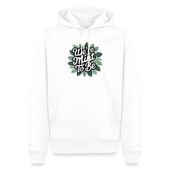 Wunderliche botanische Bestätigung, wir sind Mint to Be - Männer Premium Bio Hoodie - Weiß - Vorne - Nico (187cm)