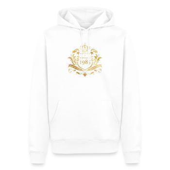 40th Birthday Semper Verum - Established 11/1985 - Men’s Premium Organic Hoodie - white - Front - Nico (187cm)