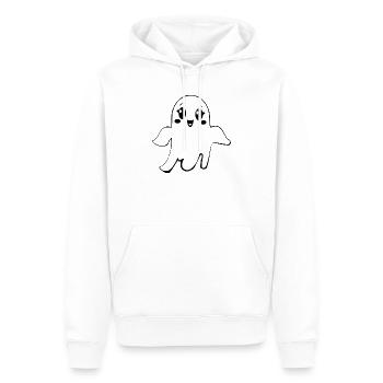 Halloween T-shirt Gespenst spooky cute Shirt - Männer Premium Bio Hoodie - Weiß - Vorne - Nico (187cm)
