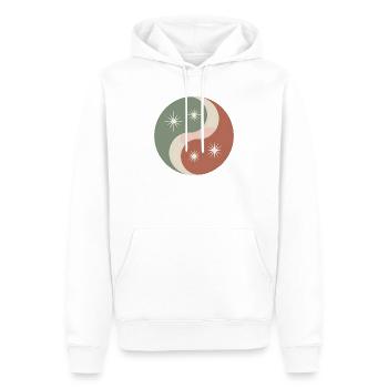 Yin Yang - Inner Balance - Men’s Premium Organic Hoodie - white - Front - Nico (187cm)