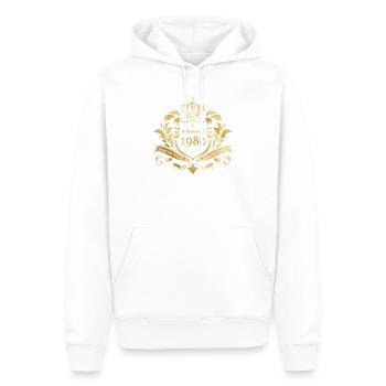 45th Birthday Semper Verum - Established 11/1980 - Men’s Premium Organic Hoodie - white - Front - Nico (187cm)
