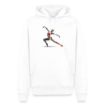 Explosion de couleurs danseuses en flux - Sweat à capuche Premium bio Homme - blanc - Devant - Nico (187cm)