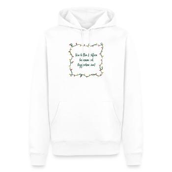 Kopfschmerzen, helle Lichter, Weihnachts-Muffel - Männer Premium Bio Hoodie - Weiß - Vorne - Nico (187cm)