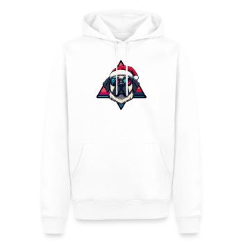 Santa Dog Comic - Männer Premium Bio Hoodie - Weiß - Vorne - Nico (187cm)