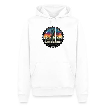 Shred Master Dirt MTB Sunset - Männer Premium Bio Hoodie - Weiß - Vorne - Nico (187cm)