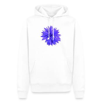 Kornblume - Männer Premium Bio Hoodie - Weiß - Vorne - Nico (187cm)