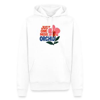Nur noch eine Orchidee - Männer Premium Bio Hoodie - Weiß - Vorne - Nico (187cm)