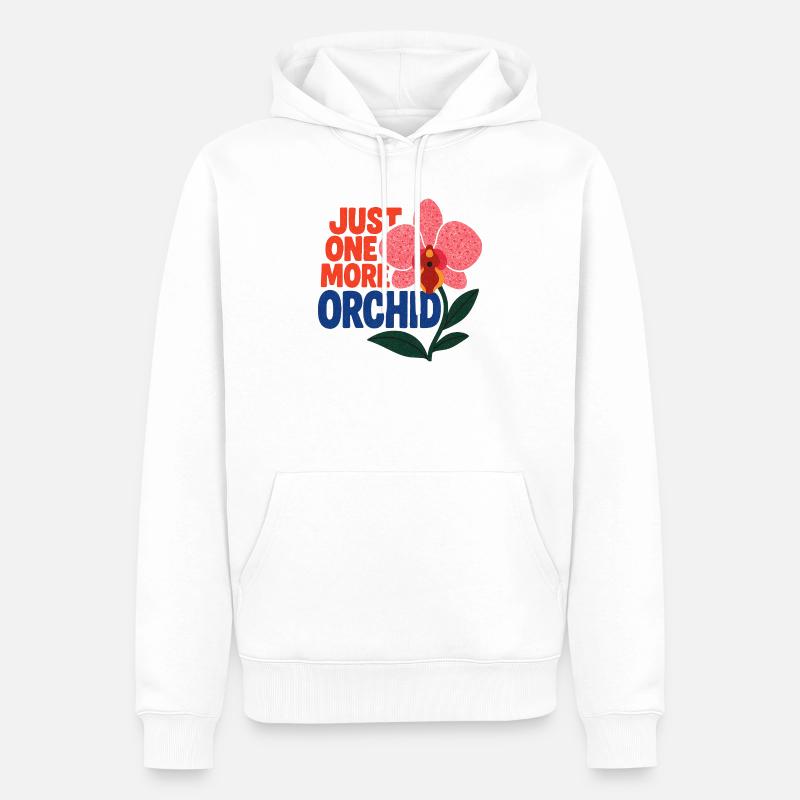 Nur noch eine Orchidee - Männer Premium Bio Hoodie - Weiß
