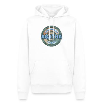 Agatha als Geschenkidee - Männer Premium Bio Hoodie - Weiß - Vorne - Nico (187cm)