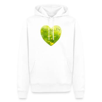 Herz mit Blumen zum Muttertag Geschenk Muttertag - Männer Premium Bio Hoodie - Weiß - Vorne - Nico (187cm)