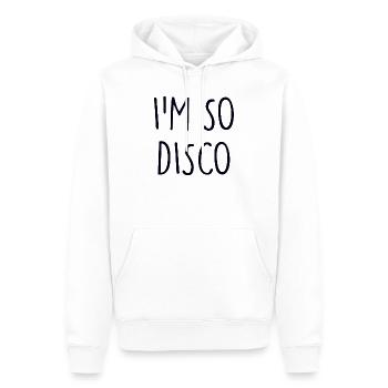Discothèque - Sweat à capuche Premium bio Homme - blanc - Devant - Nico (187cm)