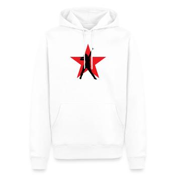 Sänger – Sänger – Lied – Gesang - Männer Premium Bio Hoodie - Weiß - Vorne - Nico (187cm)