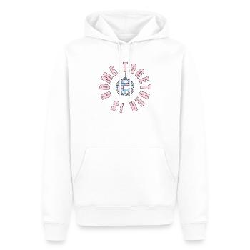 Home Is Where We Are Together - Disco Ball - Männer Premium Bio Hoodie - Weiß - Vorne - Nico (187cm)