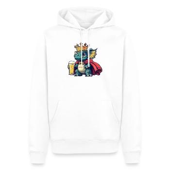 Dinosaurier triceratops Bier König - Männer Premium Bio Hoodie - Weiß - Vorne - Nico (187cm)