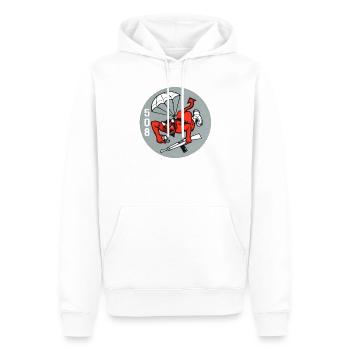 508e Division aéroportée « Red Devils » de la Deuxième - Sweat à capuche Premium bio Homme - blanc - Devant - Nico (187cm)