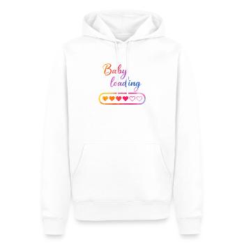 Cœur de chargement de bébé - Sweat à capuche Premium bio Homme - blanc - Devant - Nico (187cm)
