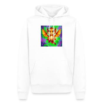dragon - Men’s Premium Organic Hoodie - white - Front - Nico (187cm)