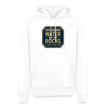 Sparklendes Wasser auf Felsen Neon - Männer Premium Bio Hoodie - Weiß - Vorne - Nico (187cm)