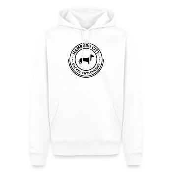 HAMBURG City Dackel entscheidet - Männer Premium Bio Hoodie - Weiß - Vorne - Nico (187cm)