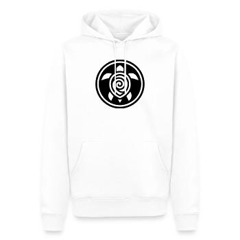 tortoise - Men’s Premium Organic Hoodie - white - Front - Nico (187cm)