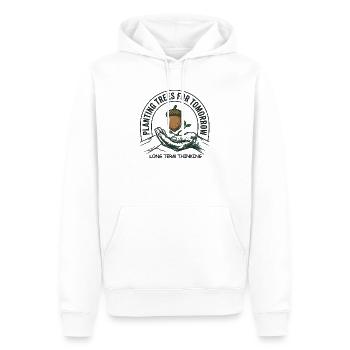 Tree Planting Long Term - Männer Premium Bio Hoodie - Weiß - Vorne - Nico (187cm)