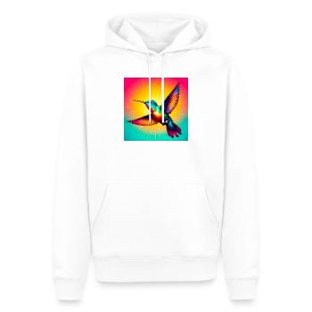Kolibri - Männer Premium Bio Hoodie - Weiß - Vorne - Nico (187cm)