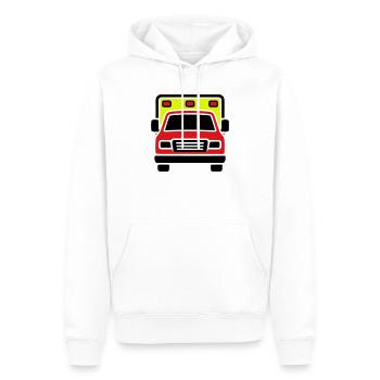 Ambulance Ambulance Front - Sweat à capuche Premium bio Homme - blanc - Devant - Nico (187cm)