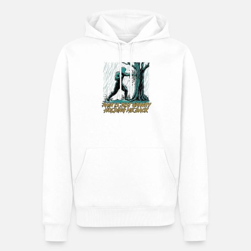 Kung Fu Kampfkunst - Männer Premium Bio Hoodie - Weiß