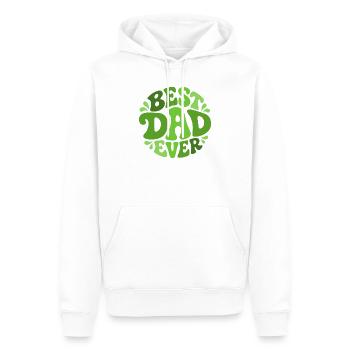 Meilleur Papa de tous les temps - Meilleur Papa Rétro Design Green - Sweat à capuche Premium bio Homme - blanc - Devant - Nico (187cm)