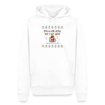 Therapeut genehmigtes Macaron-Zitat - Männer Premium Bio Hoodie - Weiß - Vorne - Nico (187cm)
