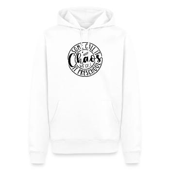 Manche nennen es Chaos, wir nennen es Vorschule - Männer Premium Bio Hoodie - Weiß - Vorne - Nico (187cm)