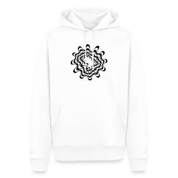 Conception géométrique du plasme - Sweat à capuche Premium bio Homme - blanc - Devant - Nico (187cm)