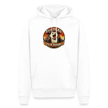 Tout d’abord, je suis un plaisir - Sweat à capuche Premium bio Homme - blanc - Devant - Nico (187cm)