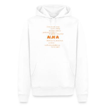 Spruch Alica - Männer Premium Bio Hoodie - Weiß - Vorne - Nico (187cm)
