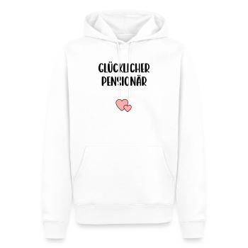 Glücklicher Pensionär Herz - Männer Premium Bio Hoodie - Weiß - Vorne - Nico (187cm)