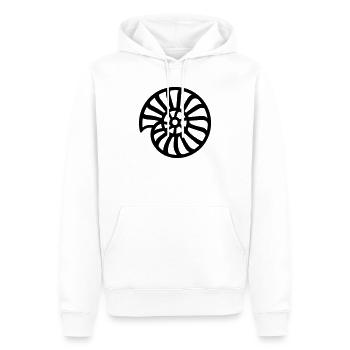 Ammonite - Men’s Premium Organic Hoodie - white - Front - Nico (187cm)