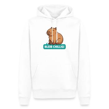 Bleib Chillig CapybaraBleib Chillig Capybara - Männer Premium Bio Hoodie - Weiß - Vorne - Nico (187cm)