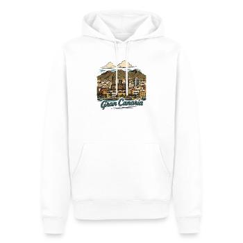 Gran Canaria Küstenpanorama - Männer Premium Bio Hoodie - Weiß - Vorne - Nico (187cm)