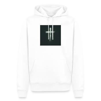 Kreuz Christliches Geschenk - Männer Premium Bio Hoodie - Weiß - Vorne - Nico (187cm)