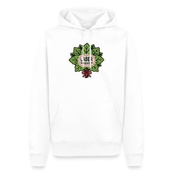 Rhabarber Laber Blätter Bouquet - Männer Premium Bio Hoodie - Weiß - Vorne - Nico (187cm)
