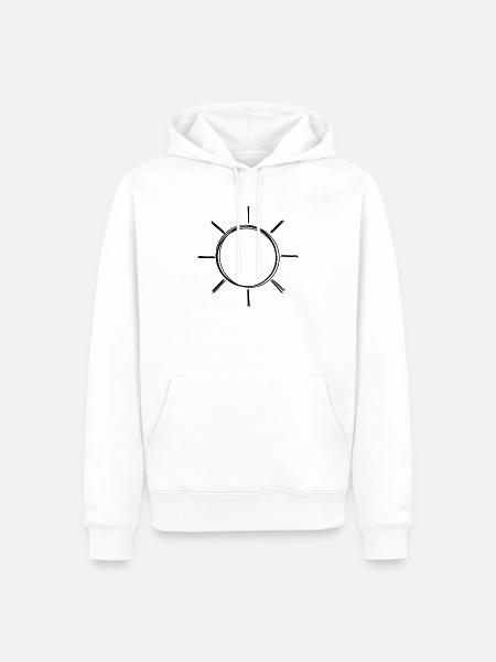Sonne handgezeichnet - Männer Premium Bio Hoodie - Weiß