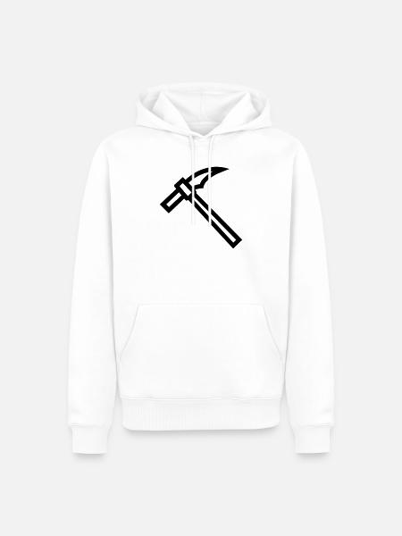 Axt - Männer Premium Bio Hoodie - Weiß