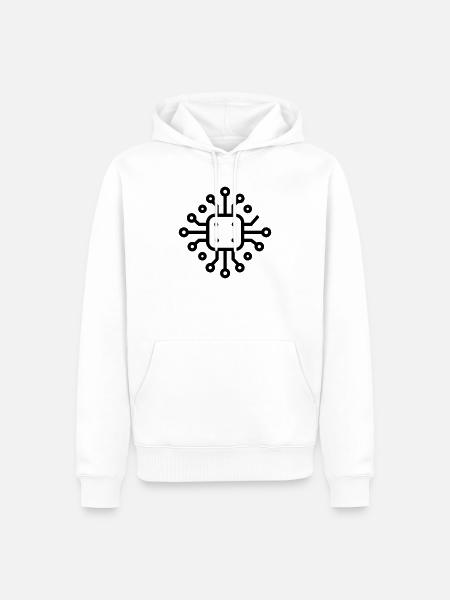 Elektronische Leiterplatten - Männer Premium Bio Hoodie - Weiß