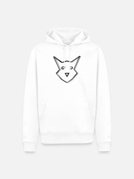 Fuchs handgezeichnet - Männer Premium Bio Hoodie - Weiß