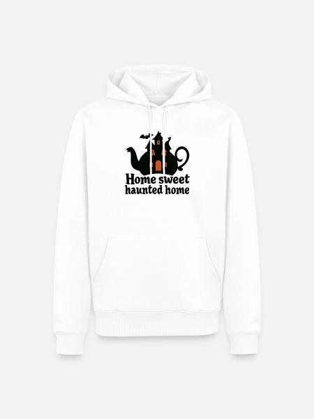 Spuk-Teekanne Hausdesign - Männer Premium Bio Hoodie - Weiß