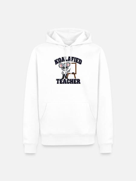 Koalafied Funny Educator Assistent Zitat - Männer Premium Bio Hoodie - Weiß
