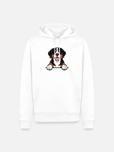 Grosser Schweizer Sennenhund - Männer Premium Bio Hoodie - Weiß