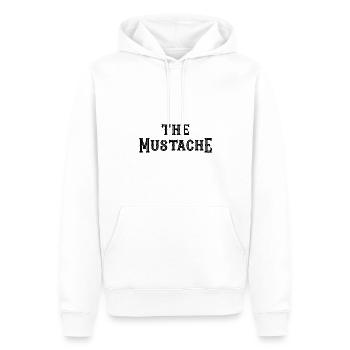 La moustache - Sweat à capuche Premium bio Homme - blanc - Devant - Nico (187cm)