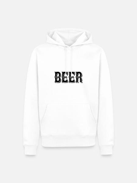 Beer - Männer Premium Bio Hoodie - Weiß